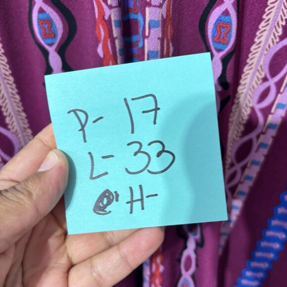 NWT Free People Purple Stella Mini Dress Small Mock Neck Tribal Print Bohemian - Picture 10 of 12